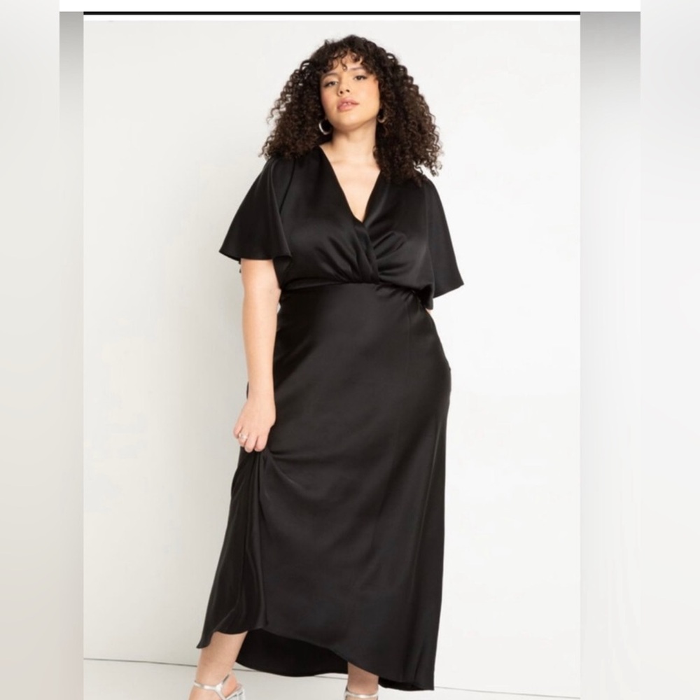 Eloquii, Plus size Maxi Satin Formal Dress